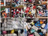 many different types of art supplies in a box