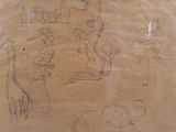 a picture of a drawing on the wall of a room