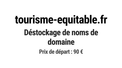 Nom de domaine tourisme-equitable.