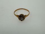a gold ring with a stone in the middle of it