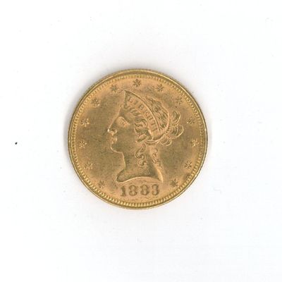 l'image d'une pièce d'or sur laquelle figure une tête de femme