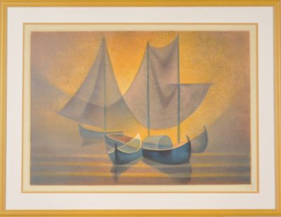 Louis TOFFOLI (1907-1999) : Les jonques. - Photo 1