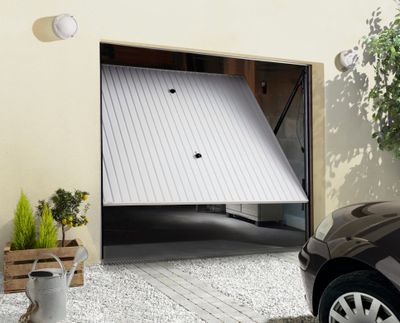 Porte de garage basculante manuelle non débordante H.200 x l…