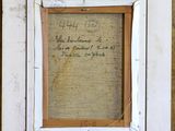 an old picture frame with a piece of writing on it