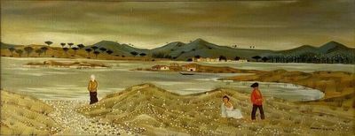 Max SAVY (1918-2010), Étang occitan , huile sur toile signée… - Photo 1