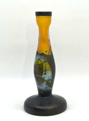 GALLE TIP. Pied de lampe en verre multicouche à nuance brun/…
