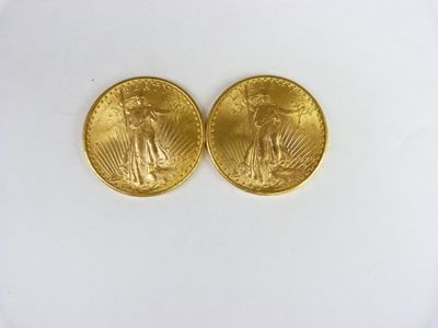 2 pièces de 20 dollars Saint Godens, 1924 - Photo 1