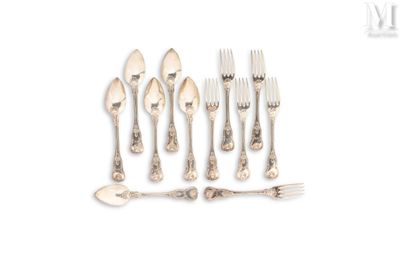 an image of a set of silverware including forks and spoons