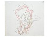 drawing of a cat holding a cell phone in its right hand