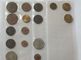 a lot of coins that are in a plastic bag