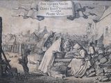 a picture of a drawing of a man and a woman in a market
