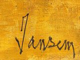 an image of a close up of a piece of art with writing on it