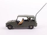 a small toy car with a radio on top of it