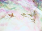 a painting of flowers on a plate on a table