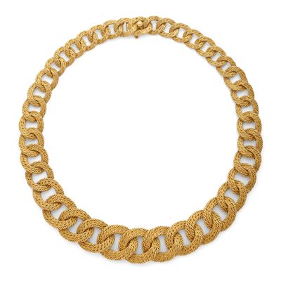 GEORGES LENFANT Collier “Maille paillette” - Photo 1