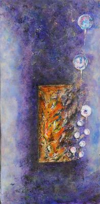 Régine ROUXEL (née en 1934). Abstrait. Peinture sur toile si…