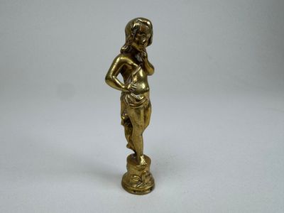 Sceau à cacheter en bronze doré à décor d'un jeune garçon, l… - Photo 1