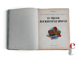 an open book with a picture of a train on it