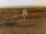 a close up of a piece of wood on a table