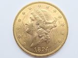 an image of a gold coin on a white surface