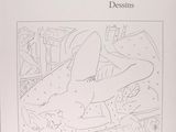 the cover of a book with a drawing of a woman laying on a bed
