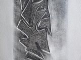 dessin représentant un dessin en noir et blanc d'une feuille