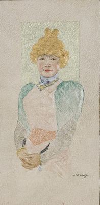 Enrique ATALAYA (1851-1913) Élégante parisienne, portrait su…