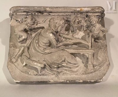 Relief en platre Moulage de miséricorde de stalle en plâtre