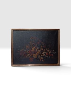une image d'une photo d'un tableau représentant des fleurs posées sur une table