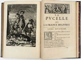 an open book with a picture of a man on a horse in the middle of it