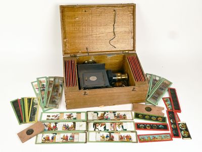 Lanterne de projection Ernst Plank avec chromascope - Photo 1