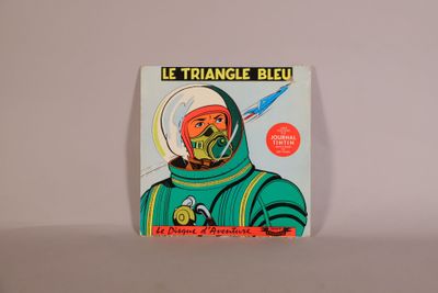the cover of le trianglele bleu, a children ' s book about space travel