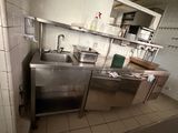 an image of a commercial kitchen with stainless steel appliances