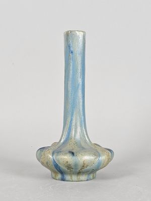 PIERREFONDS. Vase, modèle 310, en grès émaillé flammé bleu t…