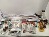 a white box filled with assorted items on top of a table