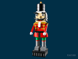 a toy soldier with a top hat and a mustache