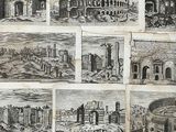 a man standing in front of a wall with drawings on it