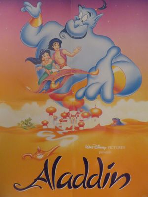 une image d'une affiche du film d'animation « Aladdin »
