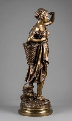LAURENT Eugène (1832-1898) : "le retour de pêche".