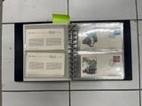 a binder that has a picture of a train on it