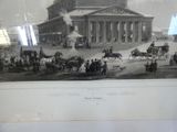 une photo d'une photo représentant une calèche devant un bâtiment