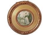 an image of a picture of a woman and a child in a gold frame