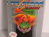 the box for the game life force salamaner is sitting on a table