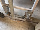a metal frame that has been removed from the floor