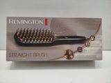 packaging of remington straight brush in a box on a white surface