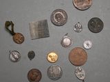 a lot of coins that are sitting on a table