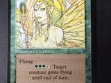 a close up of a card with a picture of a woman on it
