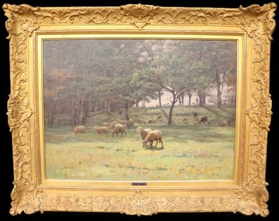 Armand BEAUVAIS (1840-1911) Plaine Berrichonne et troupeau d… - Photo 1