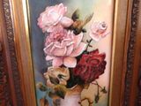 a picture of a painting of roses in a vase