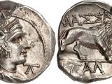 a silver coin with a lion on the front and a lion on the back